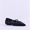 Pedro Anton Barcelona Studded Pump Strap - Navy Suede